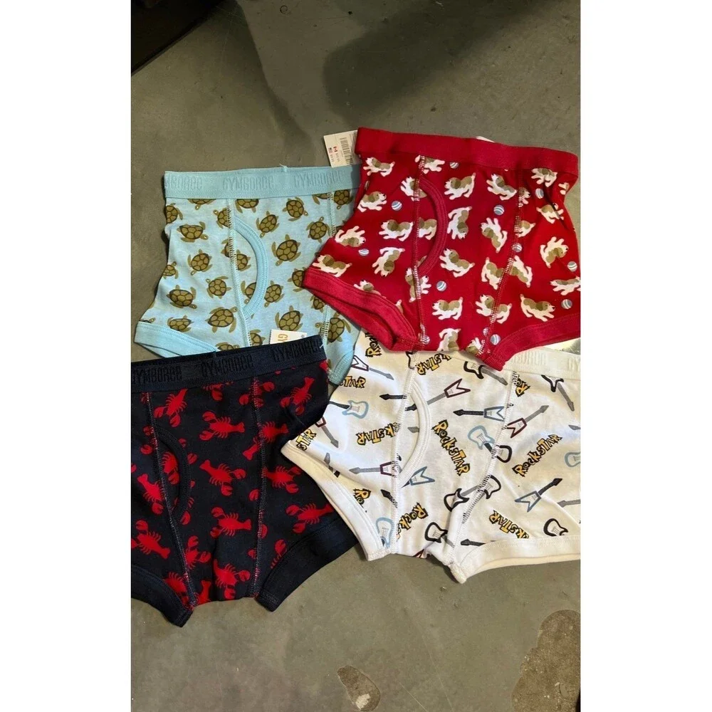 NEW 6 Pair Boys Vintage Gymboree Underwear Boxer Briefs Sets Boys 3-4